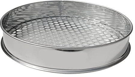 predolo Setaccio per terreno da giardino Setaccio per fagioli alimentari Setaccio per setacciatura Setaccio per terriccio da giardino in acciaio inossidabile, 15 MM