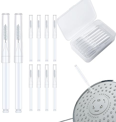 40 Stück Mini Reinigungsbürste Duschkopf, Duschkopf Reinigungswerkzeug Multifunktionaler Duschkopf Reiniger für Kleine Löcher, Reinigungspickel für Badezimmer