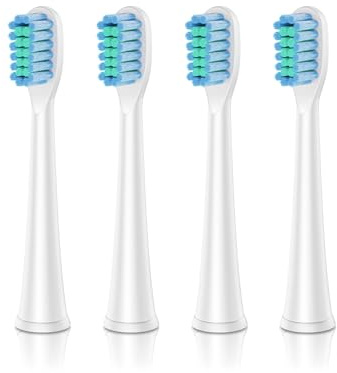 Dada-Tech Têtes de rechange pour brosses à dents électriques pour enfants DT-KE6 et DT-KE7 - Lot de 4 (Blanc)