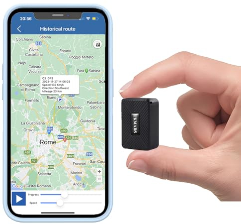 TKMARS Mini GPS Tracker Ohne ABO GPS Tracker Klein für Auto, Kinder, Koffer,1500mah