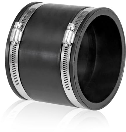 Aoreun Raccord Flexible en Caoutchouc, Ø 100 mm Manchon en Caoutchouc avec Deux Colliers de Serrage en Acier Inoxydable, Adaptateurs de Raccord de Tuyau Connecteurs pour Ventilateur, Tuyau Rigide