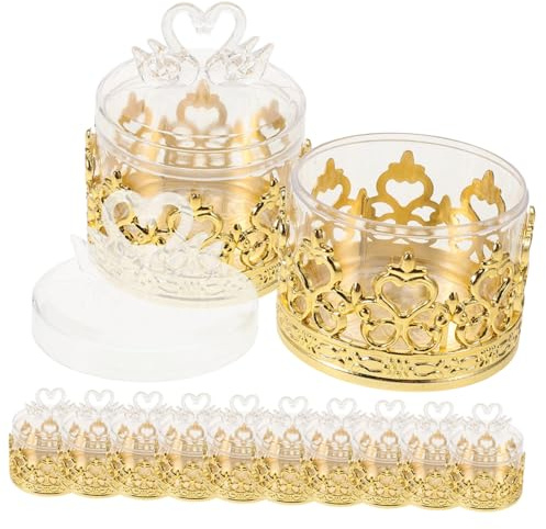 ABOOFAN 12 Piezas Caja de de Dulces Forma de Cisne Transparente Fiestas Contenedores Celebraciones Invitados