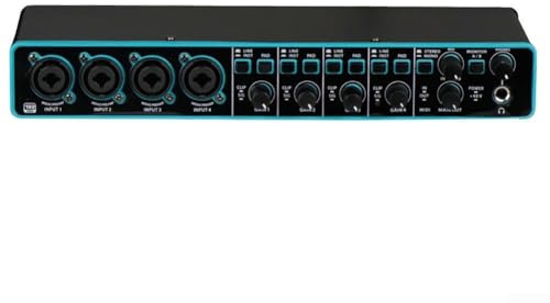 Small External Computer Recording Sound Card, Professional USB Audio Interface With Mic Preamplifier For Studio Recording