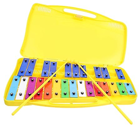 SUPVOX Note Metallophone Percussion Musical for Colorful Iron Plate Xylophone with Mallets Early Education Instrument to Enhance Finger Flexibility and Hand-eye Coordination