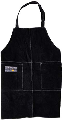 Outset Grill- und Küchenschürze, schwarzes Leder, 68,6 x 76,2 cm