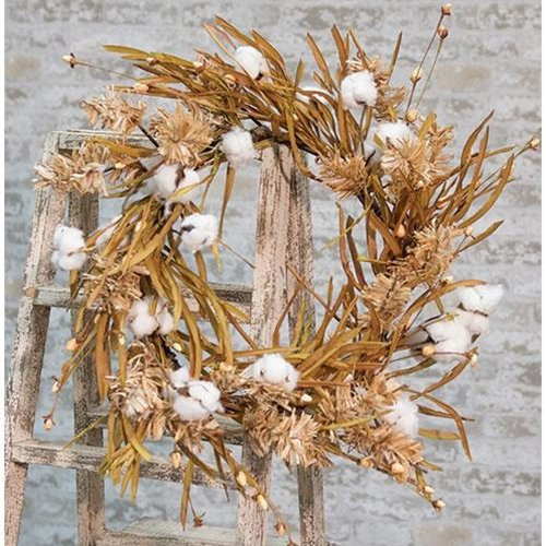 CWI Baumwollkranz mit fallendem Gras, 56 cm