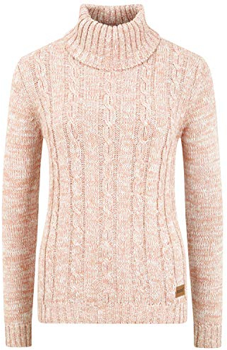 OXMO OXPhilipa Damen Rollkragenpullover Pullover mit Rollkragen 100% Baumwolle Regular fit, Größe:L, Farbe:Powder ROS (795178)