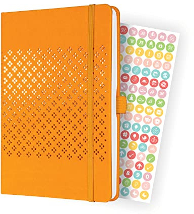SIGEL J3211 Wochenkalender Jolie 2023 - ca. A5 - orange - Hardcover - Gummiband, Stiftschlaufe, Einstecktasche - 174 S. - FSC-zertifiziert - Terminplaner