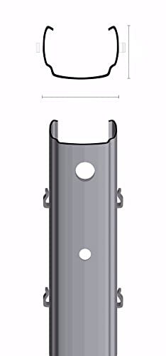 MARRA EDILE SET 5 PEZZI PALO CON ASOLE ESTERNE PALI VIGNETO RECINZIONE ACCIAIO ZINCATO H 250 CM