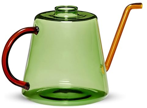 Dezain® Home - Kleine Gießkanne Raili 1l aus Glas – Hellgrün | Für Zimmerpflanzen & Balkon-Blumen – Mini Indoor Watering Can – skandinavisches Design