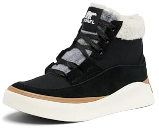 Sorel Femme Out About 4 Mid Sneaker Wp Snow-boots, Black Sea Salt, 39 EU