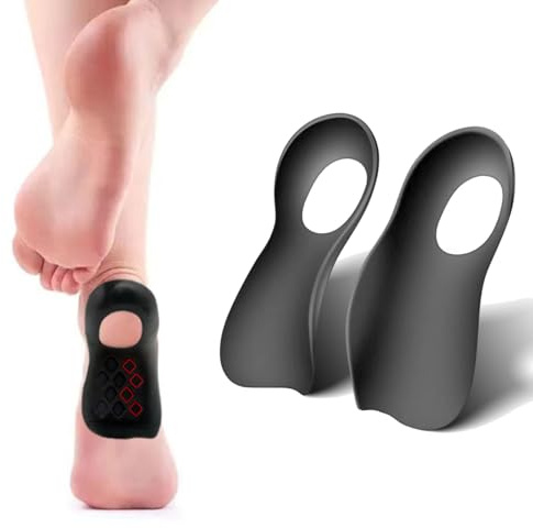 3/4 Orthotic Insoles for Men Women, Arch Support Insoles Shoe Inserts for Plantar Fasciitis, Flat Feet, Foot Arch, Replacement Shoe Inserts for Over Pronation,X/O Legs Correction UK Size 6-9