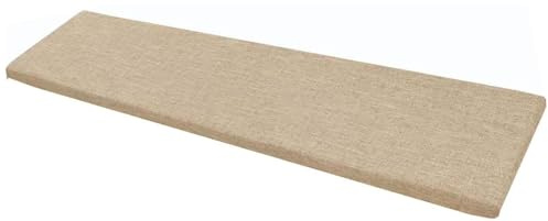 Cuscini Imbottiti per Panche da Esterno/Interno – Lino e Cotone Antiscivolo con Fibbia – 120x40, 100x40, 80x40, 100x50 – Cuscino per Panchina per Giardino, Sagre, Birrerie e Cucina(3,80x45x5cm)