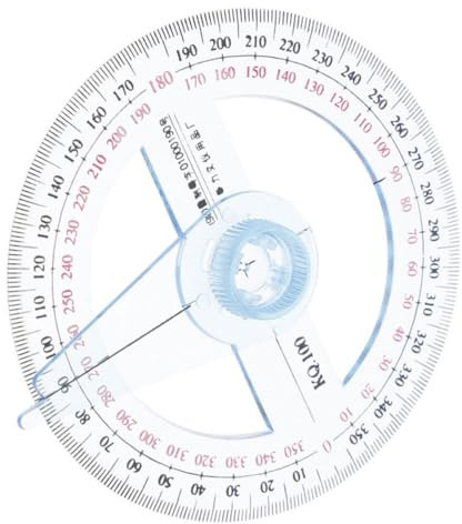 FUNOMOCYA Goniometro Multifunzione Circolare 360 Gradi Righello per Misurazione Angoli e Cerchi, Strumento Leggero Portatile per Matematica, Disegno Tecnico e Ingegneria