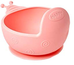 Rice Silikon Baby Schüssel mit Saugnapf Kinderschüssel Pink Mädchen