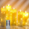 LED Kerzen mit Einbau-Lichterkette, 5 LED-Kerzen mit Fernbedienung, 24-Stunden-Timer-Funktion, tanzende Flamme, echtes Wachs, batteriebetrieben.