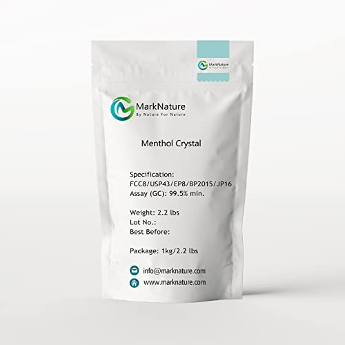 MarkNature Menthol Crystal, Organic Peppermint Extract, Purity 99.5%, Food Grade, 2.2 Pound.