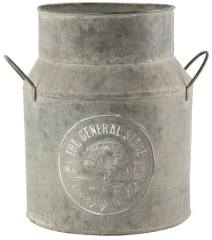 YouGarden Pair of Tin Planters Milk Churn 15cm Planter for Flowers