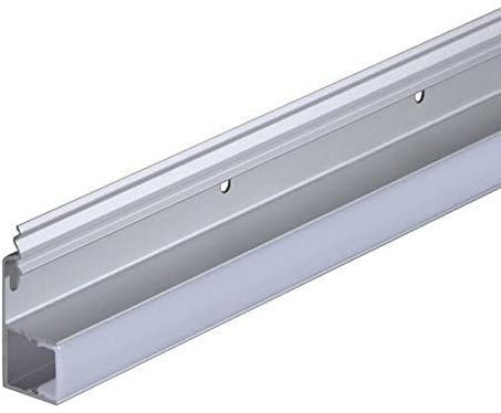 PROVISTON - Clip LED per battiscopa - Illuminazione indiretta - 16,5 x 42,4 x 2400 mm - Plastica - Grigio - Barra luminosa - 2,4 metri