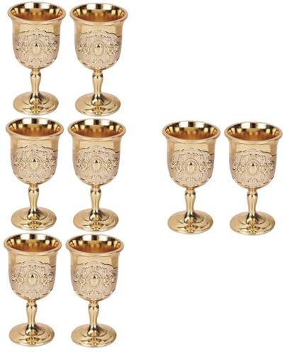 Alipis 4 Juegos Copa Antigua Copa De Vino Copas De Vino Antiguas Copas Margaritas Martini Cristalería Acanalada Cáliz De Oro Vasos De Vaso De Martini Golden Metal 2 Piezas*4