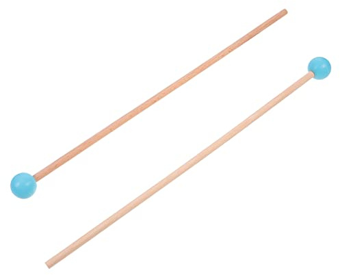 Beaupretty Holz Percussion Sticks Für Xylophon Mallets Mit Silikon Rundkopf Langem Griff Aus Ahornholz Ausgewogenes Gewicht Umweltfreundlich Musikinstrumentenzubehör