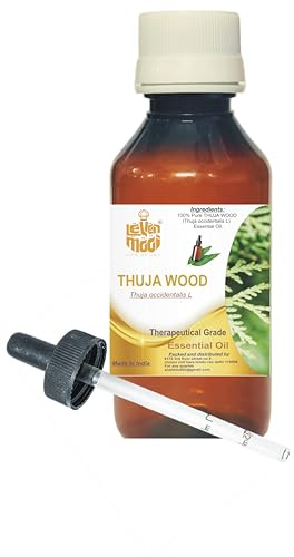 LEVENMOOI Thuja Wood (Thuja occidentalis L) Essential Oil 15ML for Aromatherapy, Diffuser, Humidifier and Massage, Plastic Bottle with Dropper