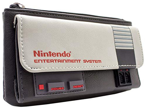NES Entertainment System Konsol Plånbok/Handväska Clutch Mynt & Kort, Grå