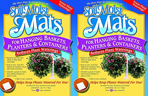 Soil Moist Mats for Hanging Baskets Planters and Containers 6pc Pack (2)