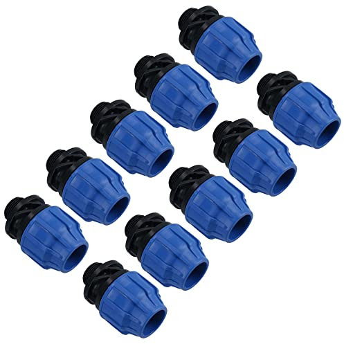 32 mm x 2,5 cm MDPE-Stecker-Adapter, Kompressionsverschraubung, Wasserrohr, 10 Stück
