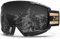 ZABERT Skibrille für Herren Damen Frauen Erwachsene Männer Kinder 10 11 12 13 Jahre, Brillenträger Ski Snowboard Brille Schneebrille Snowboardbrille, Schwarz Grau v3