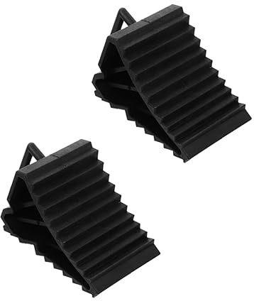 GLEAVI 2piezas Cuñas para Neumáticos De Vehículos Unidades Negras para Coche y Autocaravana