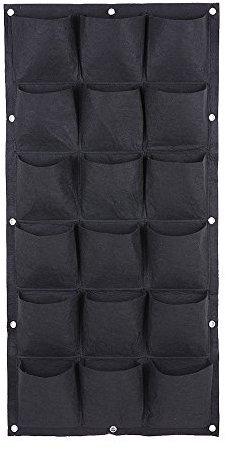 Vertikaler Garten-Pflanzgefäß, 18 Taschen, Hängende Pflanztaschen, Wand-Blumentopf-Tasche für Kräuter, Sukkulenten, Blumen und Gemüse