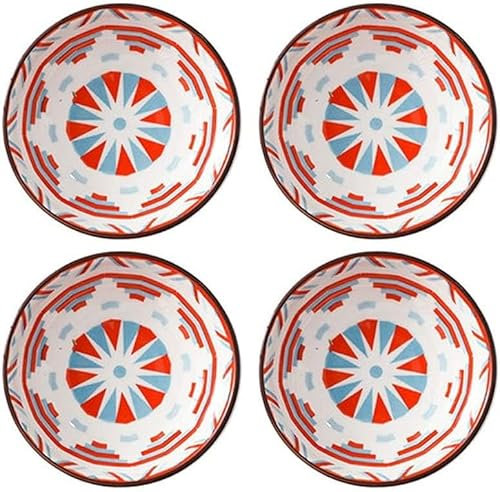 INFYDAY Dipping Bowl,Ceramic Sauce Dishes,4-inch Ceramic Sauce Dish Set Olive Oil Dipping Bowl Set of 4, Serving Soy Sauce for Ketchup Vinegar Sushi Barbecue Sauce or S