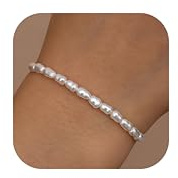 LOLIAS Perlenarmband Damen Armband Damen Silber Perlen Armband Herz Edelstahl Armbänder Damen Bracelet Women Perlenschmuck Schmuck Silber