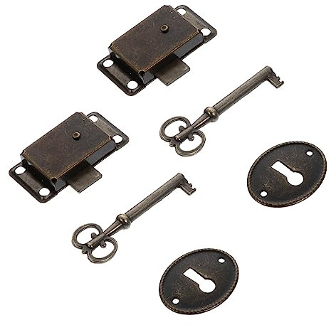 Housoutil 2pièces Serrures De Meubles De Style Antique Set Pour Boîtes Et Armoires Design Décoratif Et Facile à Installer