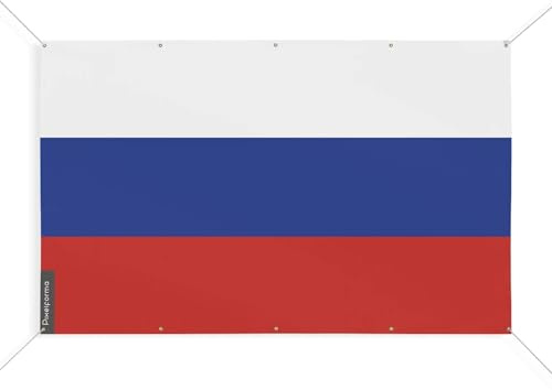 Bandiera Russia con 10 occhielli in varie misure, 100 x 150 cm