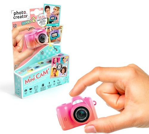 Canal Toys Photo Creator – Mini Appareil Photo Enfant Rose & Orange – Photo & Vidéo Numérique, 14 Filtres, Flash, Micro et Porte-clés – Caméra Enfant 8 Ans+ Format Voyage – USB-C – CLK075