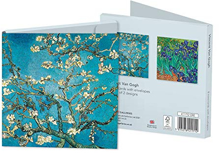 Museums & Galleries Pack of 8 Blank Notecards from Vincent Van Gogh Notecards 4 Each of 2 Designs