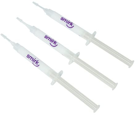 Smirk Refill Gel (3 Syringes, 12 Applications) - Peroxide-Free Teeth Whitening Refill Gels for Smirk Teeth Whitening Kits, Contains 12 Treatment Applications
