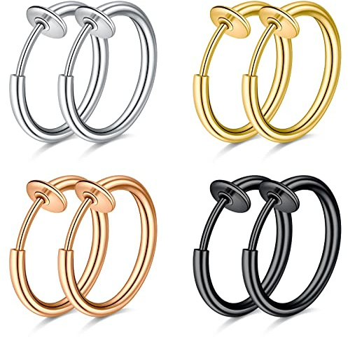 vcmart Fake Nasenring Faux Nasenpiercing Stecker Magnet Kein Piercing Nose Septum Nase Ring Magnetisch