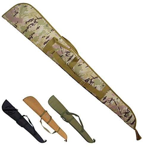 SJASD Gewehrtasche Gewehrfutteral Langwaffen,Langwaffenfutteral Gepolstert Futteral Angeln,mit Schultergurt für Büchsen und Flinten bis 132cm Available for Magazine Storage,52in