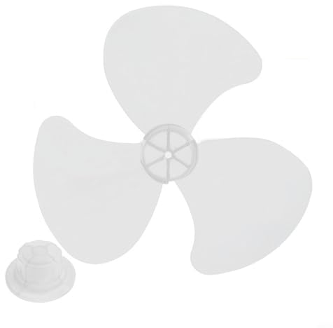 CNANRNANC Pales de ventilateur domestique de 16 pouces en plastique trois pales avec cache-écrous pour socle ventilateur pales (blanc)