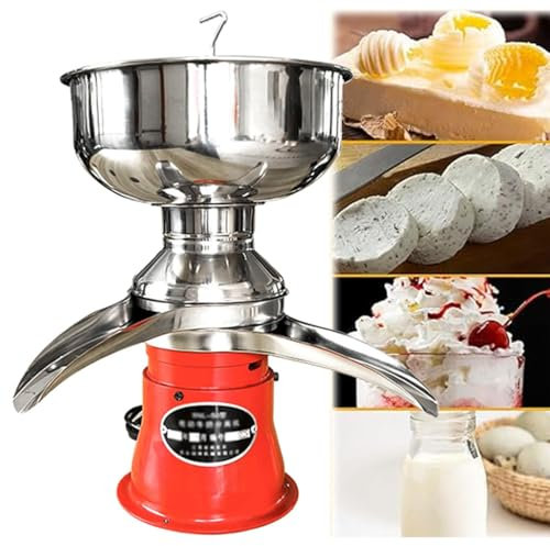 Oiyekntd Séparateur centrifuge de crème de Lait électrique 50L/H, pour Beurre, crème et Lait écrémé - Centrifugeuse de Cuisine Séparateur centrifuge de crème de Lait pour la séparation de la crème