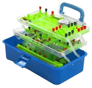 MFRELMNZG Set di apparecchiature sperimentali di elettromagnetismo, Kit didattico per esperimenti sui circuiti, Kit di avviamento per l'apprendimento dei circuiti elettrici di Fisica, Kit di