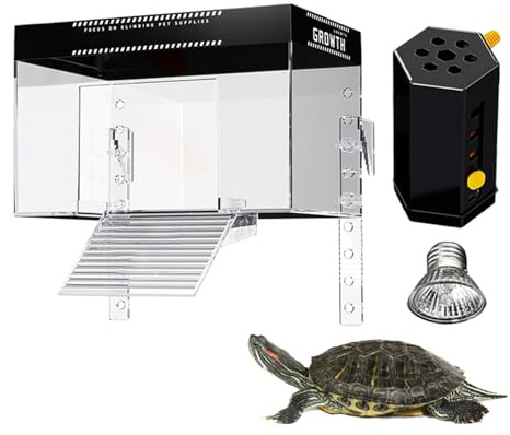 Schildkröten Sonnenplatz Tankaufsatz, Schildkröten Sonneninsel Aquarium, Über-Tank Schildkröte Sonnenbereich Mit Rampe, Rutschfester Lebensraum-Aufsatz Mit Beobachtungsfunktion Für Wasserschildkröten