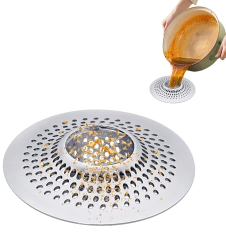 Dräneringsskydd för badkar: Hårskyddsfilter, hårfångare för badrum Resistent, förhindrar igensättning, lätt att sätta in och rengöra, hygieniskt skydd | Perfekt för badrum, duschar, handfat.