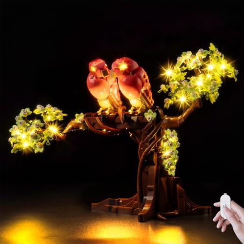 Kyglaring Kit d'Éclairage à LED Compatible avec Lego Les Oiseaux Amoureux 21365 Blocs de Construction, Accessoires d'éclairage pour Le modèle Lego 21365, Version Tactile (Modèle de Bloc Non Inclus)