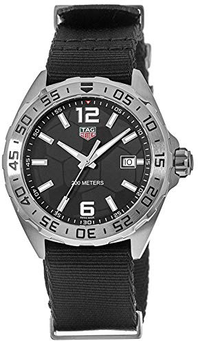 TAG Heuer - Orologio Unisex Adulto Sportivo 43mm Nero Tessuto WAZ1015.FC8198
