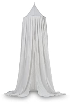 Jollein Baldachin Vintage Soft Grey - Höhe 245 cm - Betthimmel Babybett Kinderzimmer - Hellgrau