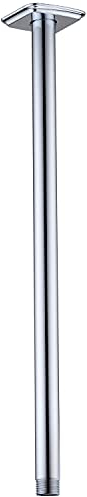 Duscharm mit Flansch Deckenhalterung 16 Regendusche Duschkopf Verlängerung NPT 1/2 auf IPS 1/2, Chrom